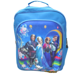 3D-Cartoon Character Trolley School Bag - Blue
