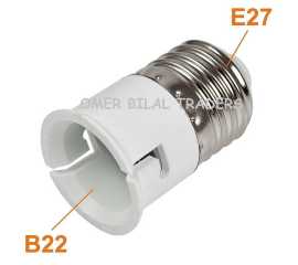 Outside B27 To Inside E22 Lamp Holder Converter Pin to Screw