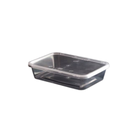 Clear Transparent Plastic Food Boxes - 500ml - Pack of 6 Boxes