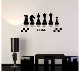 Chess Pieces Designed Wall Stickers