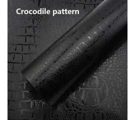 12 X 16 Inches Black Crocodile Skin Leather Sticker