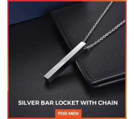 Silver Bar locket for Men