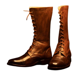 Long shoes In Pure Leather - Brown