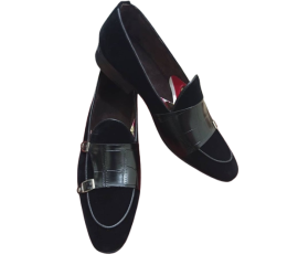 Black Monk Strap with Velvet