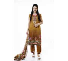 Summer Collection Digital Printed 3 Piece Lawn Suits With Daimond Lawn Dupatta - DDS-18