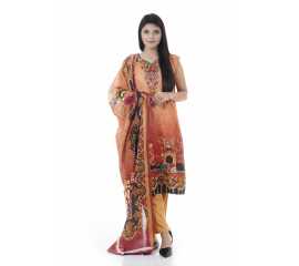 Summer Collection Digital Printed 3 Piece Lawn Suits With Daimond Lawn Dupatta - DDS-08