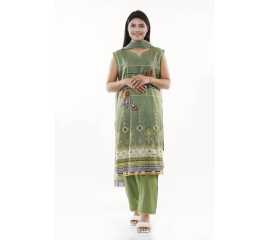 Summer Collection Digital Printed 3 Piece Lawn Suits With Daimond Lawn Dupatta - DDS-04