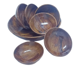Wooden Serving Bowls For Fruit, Food, Salads & Mixing - 1 Set