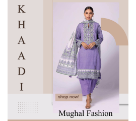 Khaadi 3Pc Unstitched Suit - Light Purple