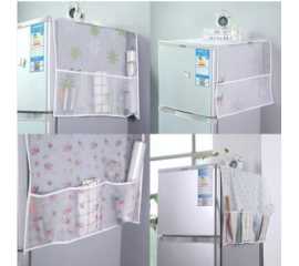 Cute Fridge Top Dust Cover With Dual Side 6 Pockets