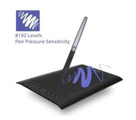 Huion H610 Pro V2 Digital Graphic Drawing & Writing Tablet - Black