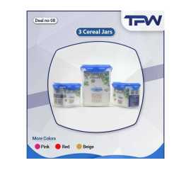 3 Cereal Flavor Jars Set With Seal