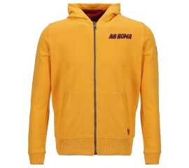 AS Roma Jersey Fabric Kids Hood - Yellow