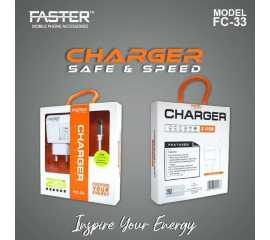 Faster FC-33 Fast Charging Charger For Android - White