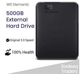 WD 500GB Western Digital USB 3.0 Speed External Hard Drive - Black