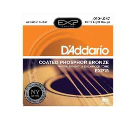 Daddario Exp-15 Coated Phosphor Bronze American Acoustic Guitar String Set