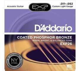 Daddario Exp26 Coated Phosphor Bronze Acoustic Guitar String Set