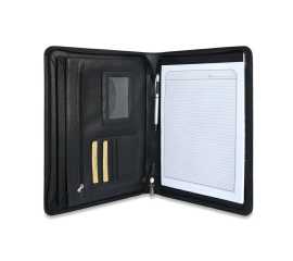 Folder A Four Size Cow Leather Wallet For Men - Black