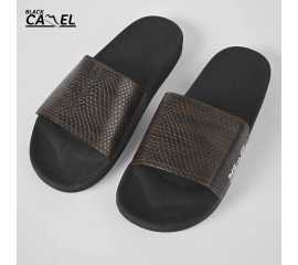 Black Camel Hand-Crafted Leather Casual Slipper For MenBlack Camel Hand-Crafted Leather Casual Slipper For Men