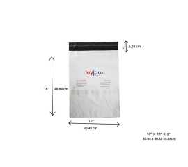 Leyjao Large Packaging Plastic Envelope Pack Of 5 ( W12" x H16" + 2" )