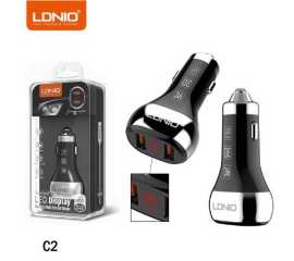LDINO C2 36W Dual USB Super Fast Car Charger - Black