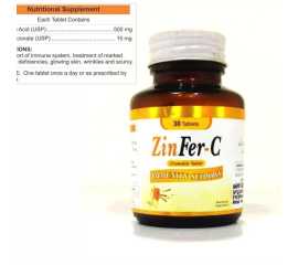 Zinfer-C Chewable 30 Tablet Nutritional Supplements