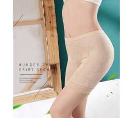 Lace Women Safety Short Pants Beige