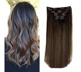 Women Straight Style Hair Extension Brown