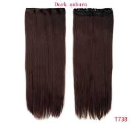 Girl & Women Very Long Dark Auburn 30 Inch Hair Extensions 5