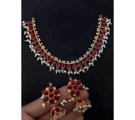 Beautiful Choker Necklace with Earrings Set