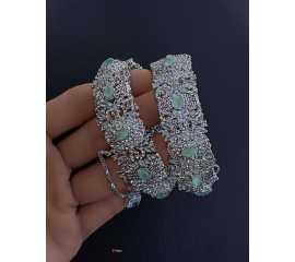 Beautiful Women Silver Bangles for Wedding & Party - 03