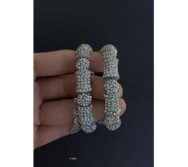 Beautiful Women Silver Bangles for Wedding & Party - 04