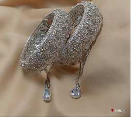 Beautiful Women Silver Bangles for Wedding & Party - 02