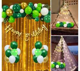 Green Birthday Decoration Balloon Set For