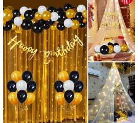 Rose Gold Birthday Decoration Balloons Set