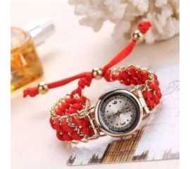 Knit Rope With Winding Rhinestone Dial Watch For Girls (FWW-122)