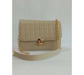 Crossbody With Chain Bag For Women-Beige