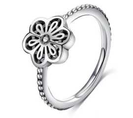 Leaf Clover Heart 925 Sterling Silver Ring For Women -SJRI-008
