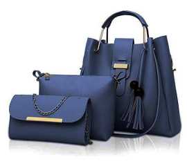 VINTAGE 3 IN 1 PIECE BLUE HANDBAG