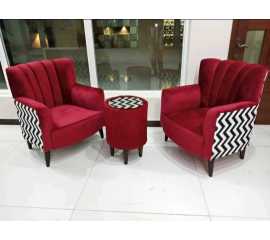Bedroom Chairs With Table Imported Valvet Fabric