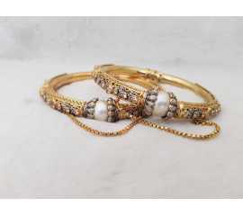 Gold Plated White Kara's Pair