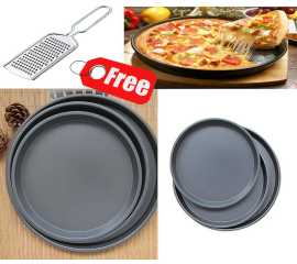 Pack of 3 Non Stick Pizza Pan Set