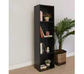 Multipurpose Wooden Book Rack and 4 Layer Book Shelf (Dark Brown)