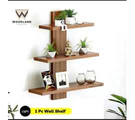 Spunky Wooden Wall Shelves for Living Room