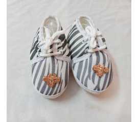New Born Baby Pattern Small Shoes - 1 Pair