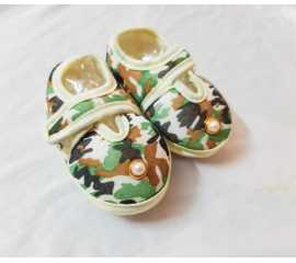 New Born Baby Army Small Shoes - 1 Pair