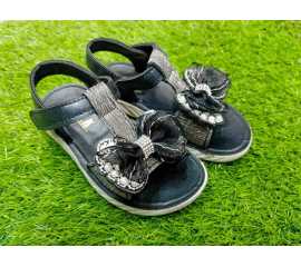 Fancy Soft Black Sandal For Girls - 1 Pair