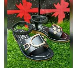 Baby Fancy Black Sandal For Girls - 1 PairBaby Fancy Black Sandal For Girls - 1 Pair