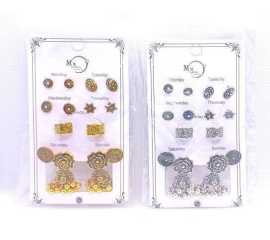 Elegant Hoop & Stud Earrings set for Women - Set of 5 Pair