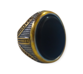 Exclusive Design Sleek Black Ring - 1 Piece